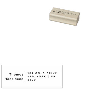 Formal Custom Name  Return Address Rubber  Stamp