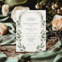 Formal Elegant Botanical Wedding Invitation