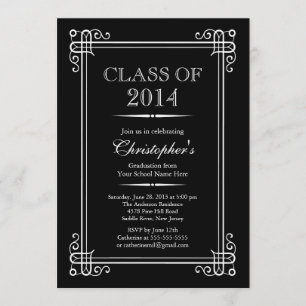 Formal Elegant Class of 2014 Graduation Party Invitation