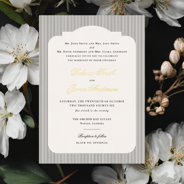 Formal Elegant Classic Black Stripes Wedding (Creator Uploaded)