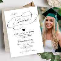 Formal elegant college photo graduation party