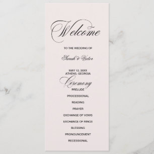 Formal Elegant double side program card