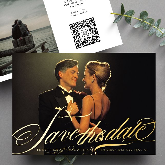 Formal Elegant Gold Calligraphy QR Code Photo (Creator Uploaded)