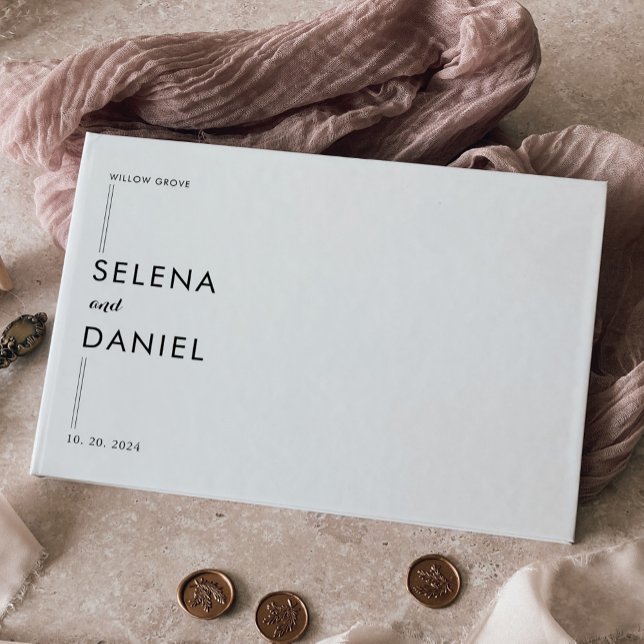 Formal Elegant Minimalist Wedding Gold Foil  Guest Book (Creator Uploaded)