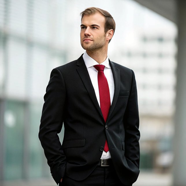 Formal Elegant Red Plain Colour Tie (Creator Uploaded)