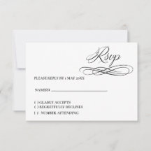 Formal Elegant  RSVP card