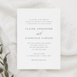 Formal Elegant Script Wedding Invitation<br><div class="desc">Invite friends and family to your wedding with this simple,  timeless and elegant wedding invitation.</div>