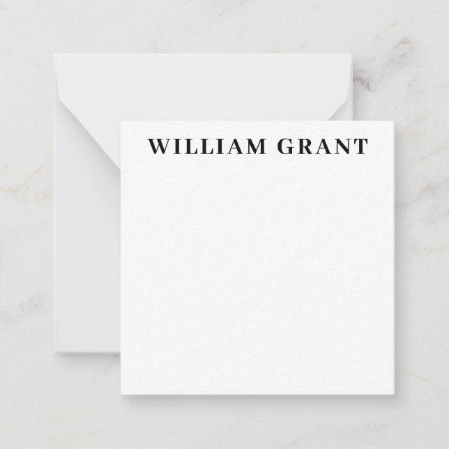 Formal Elegant Sophisticated Classic Simple Black Card (Front)