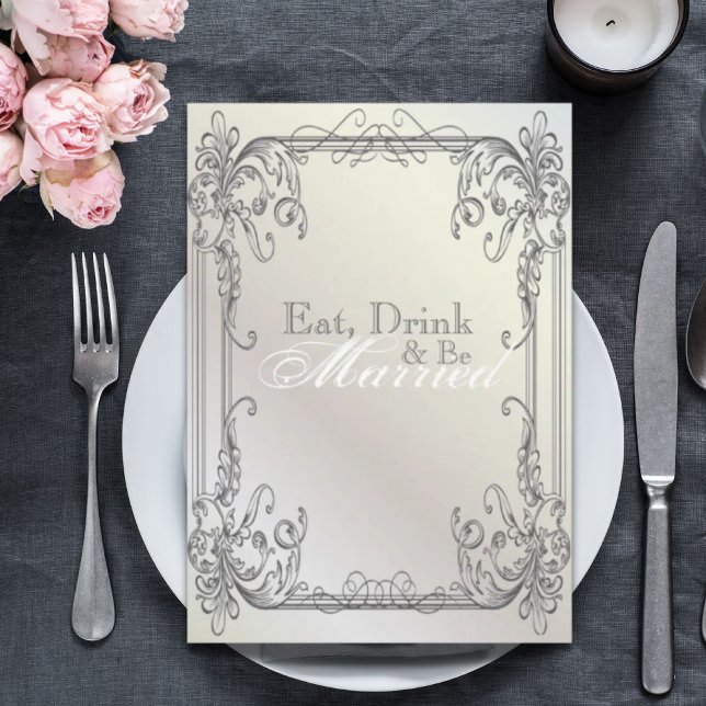 Formal elegant swirls  vintage rehearsal dinner invitation (Formal elegant swirls vintage rehearsal dinner invitation)