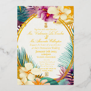 Formal Elegant Tropical Themed Destination Wedding