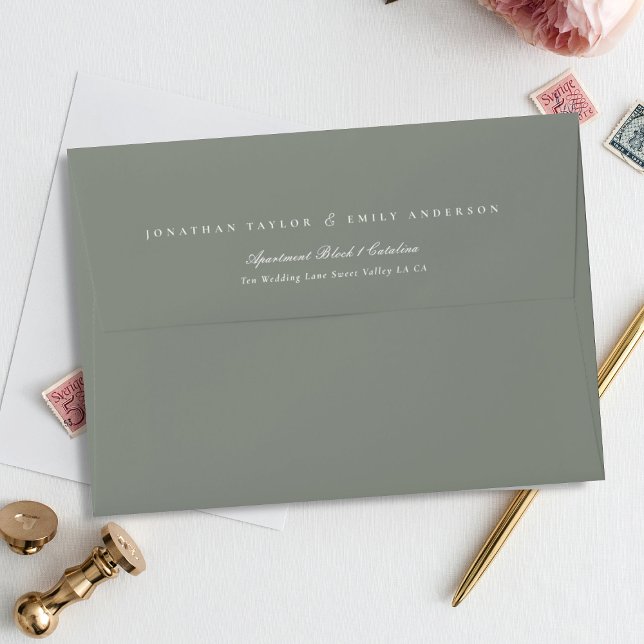 Formal Elegant White Text and Grey Green Envelope (Creator Uploaded)