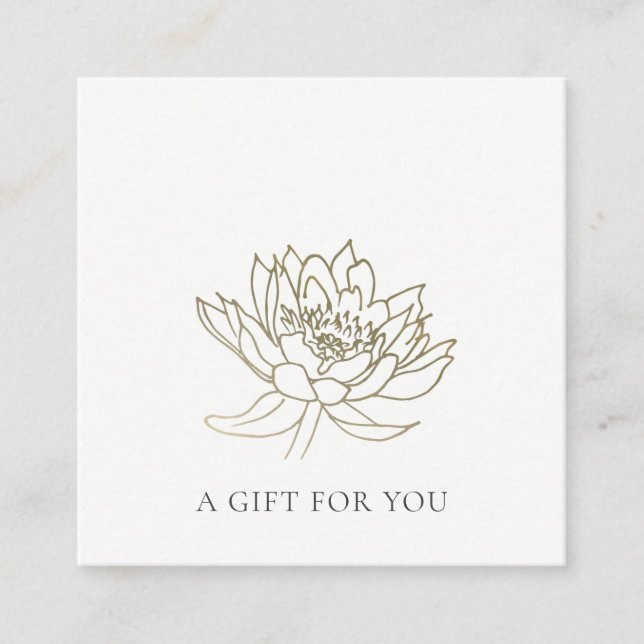 FORMAL FAUX GOLD LOTUS FLORAL GIFT CERTIFICATE (Front)