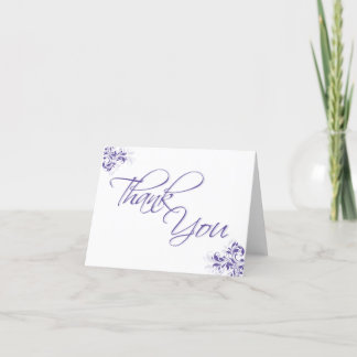 Formal Floral Folded Thank You Card