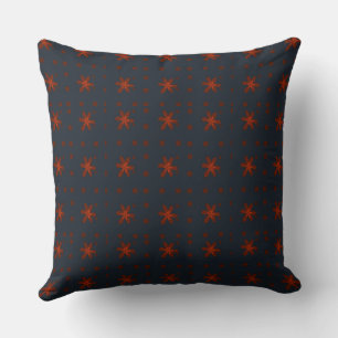Formal Floral Square Conundrum Navy Maroon Cushion