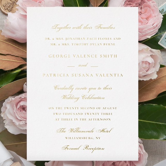 Formal Foil Pressed Calligraphy Elegant Wedding (Creator Uploaded)