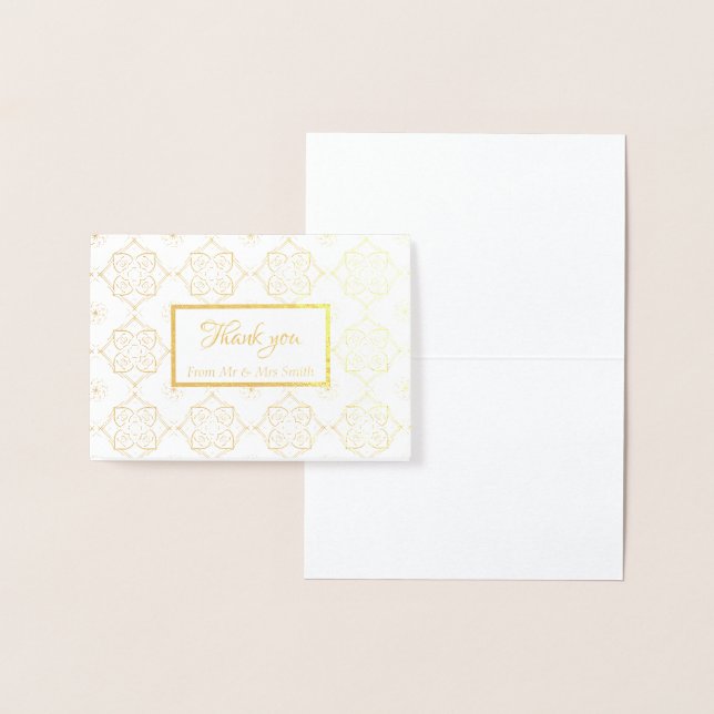 Formal foiled thank you card - Wedding (Display)