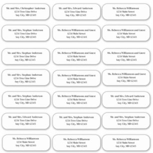 Formal Font Wedding Envelope Address Stickers