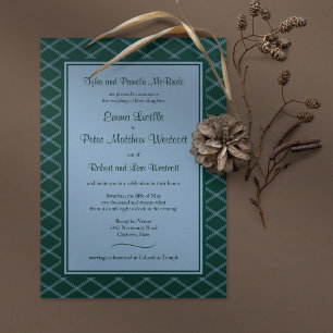 Formal Forest Art Deco Reception-Only Invitation
