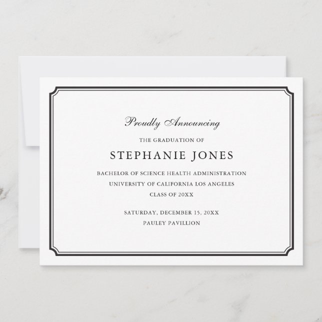 Formal Graduation Announcement (Front)
