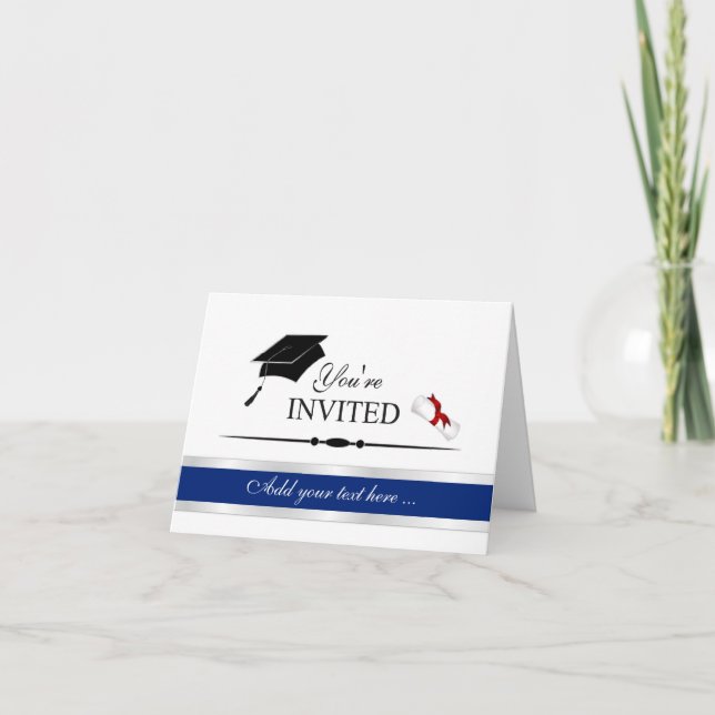 Formal Graduation Invitations - Customise (Front)