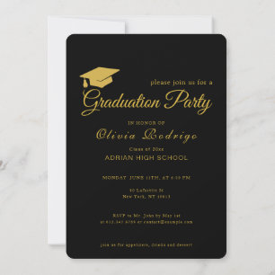 Formal Graduation Party Invite   Bold & Elegant