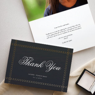 Formal Graduation Photo Thank You Note Card