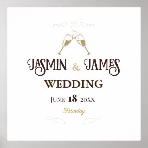 Formal Heritage Font Wedding Poster