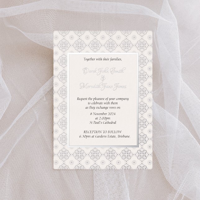 Formal Intricate Wedding Invitation with foil (Creator Uploaded)