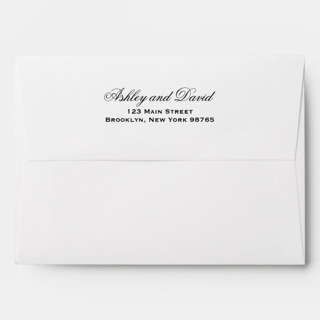 Formal Invitation Envelope with Elegant Script (Back (Top Flap))