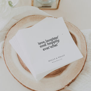 Formal Love Laughter and Happily Ever After Napkin
