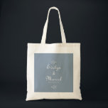 Formal Minimal Dusty Blue Wedding  Tote Bag<br><div class="desc">This formal minimal dusty blue wedding tote bag is perfect for a rustic wedding. The design features watercolor wild herbs in a dusty blue background.</div>
