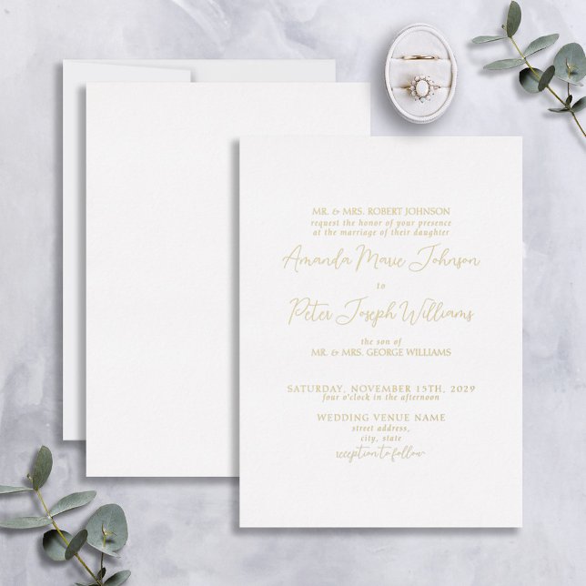 Formal Modern Calligraphy Real Foil Wedding (Creator Uploaded)