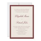 Formal Modern Classic Deep Burgundy Frame Wedding