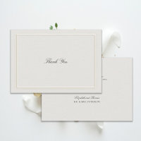 Formal Modern Classic Double Frame Ecru Wedding