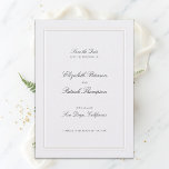 Formal Modern Classic Elevated Frame Pearl Wedding Save The Date<br><div class="desc">Announce your wedding with timeless sophistication using this Elevated Wedding Save the Date, featuring a beautifully refined double frame that adds graceful structure and depth. Designed on a soft, pearl white background with a delicate watercolor paper texture, this piece evokes classic elegance and understated luxury. The flowing calligraphy script and...</div>