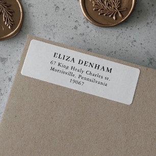 Formal modern Minimalist Return Address Label