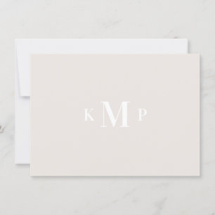 Formal Monogram Personal Stationery Invitation
