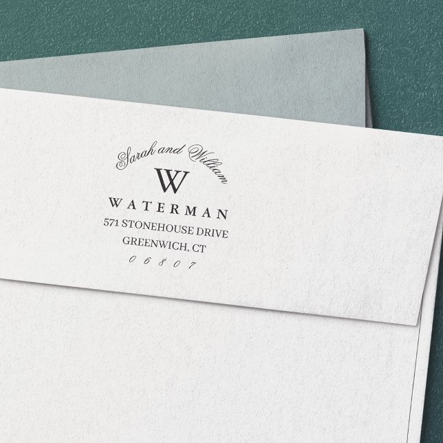 Formal Monogram | Return Address Self-inking Stamp (Creator Uploaded)