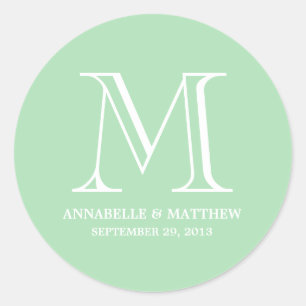 Formal Monogram Wedding Favour Label