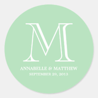 Formal Monogram Wedding Favour Label
