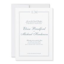 Formal Monogram Wedding Invitation
