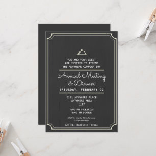 Formal professional business annual dinner invitation