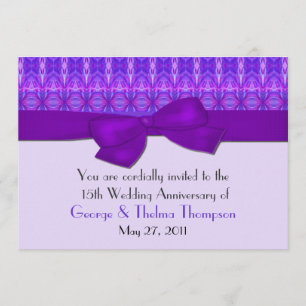 Formal Purple Anniversary Invitation