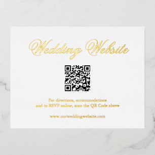Formal QR Code Website Wedding Enclosure Card