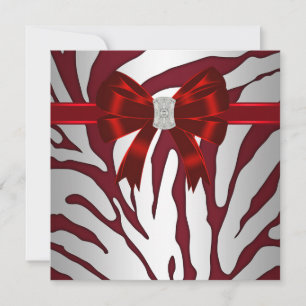 Formal Red Zebra Invitation