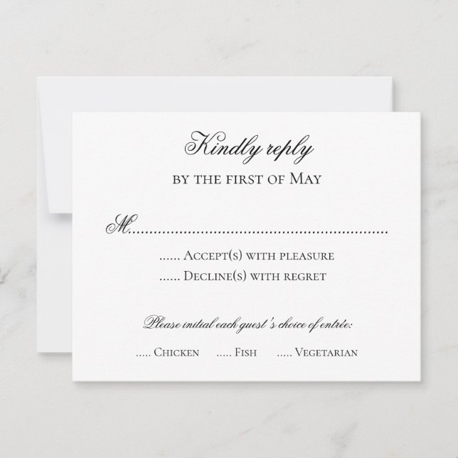 Formal reply card (Front)