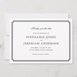Formal Save the Date Invitation
