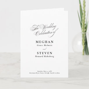 Formal Script Booklet Wedding Program