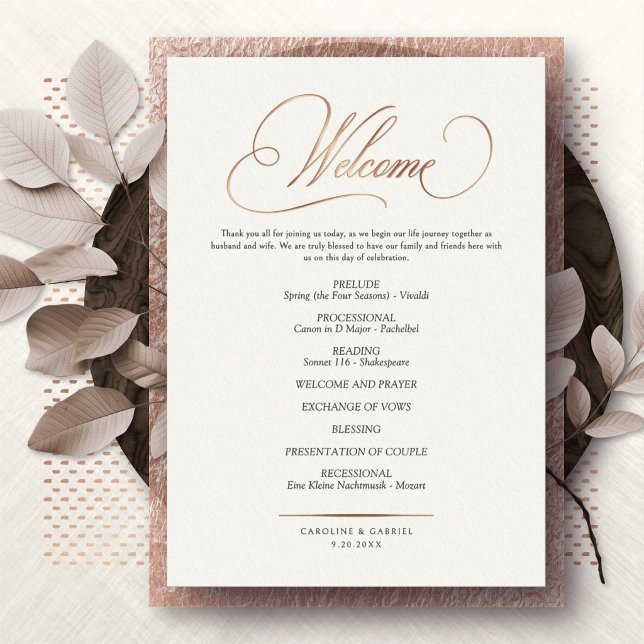 Formal Script Calligraphy Wedding Program (Creator Uploaded)