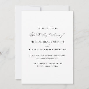 Formal Script Wedding Invitation